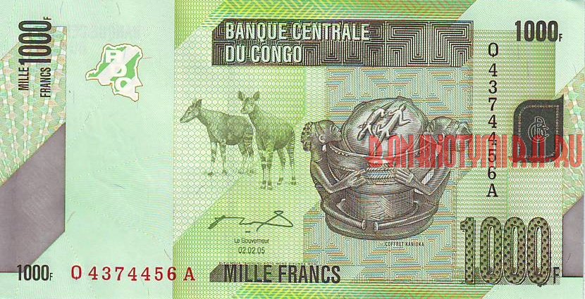 1000 франков Конго старого образца