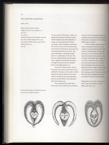 Африканская маска Kwele из African Masks: From the Barbier-Mueller Collection
