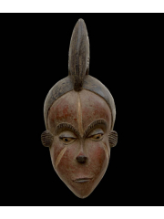 Красивая африканская маска Idoma с красным лицом