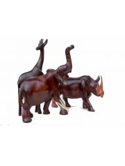 Набор фигурок африканских животных из дерева