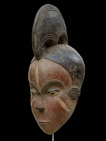 Красивая африканская маска Idoma с красным лицом