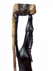 Фигурка черной газели из африканского дуба. Сделано в Кении
