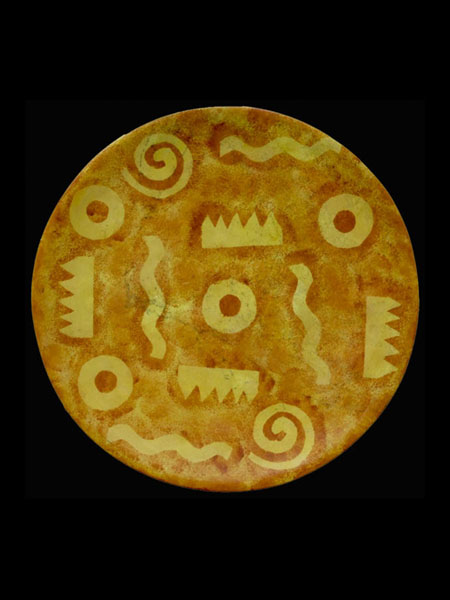 Африканская декоративная тарелка на стену круглой формы в африканском стиле
