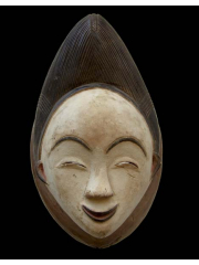 Эффектная и выразительная улыбающаяся африканская маска из Габона Punu