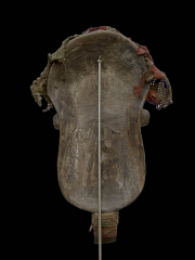 Оригинальная африканская маска Chokwe с ракушками и ручкой