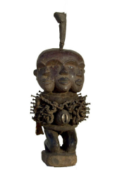 Статуэтка Bakongo фетиш Nkisi Power с тремя лицами
