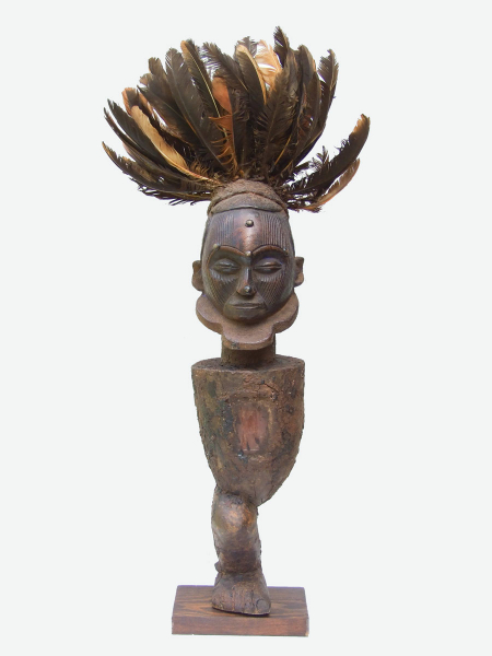 Африканская статуэтка фетиш народности Bateke на одной ноге