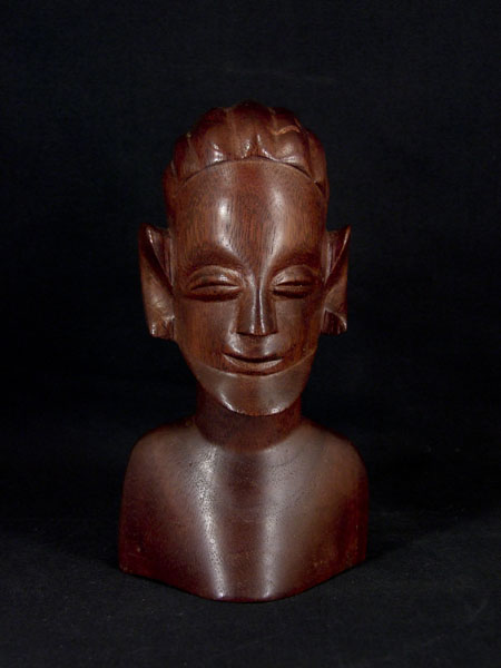 Купить африканскую статуэтку из красного дерева "Трикстер" с доставкой по России. Цена 2400 руб