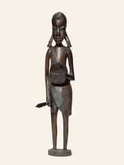 Купить деревянную африканскую статуэтку мальчика воина из Танзании