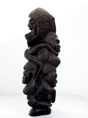 Статуэтка "Семейное дерево" народности Makonde из эбенового дерева