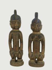 Пара близнецов кукол статуэтки Yoruba Ibeji из коллекции Коровикова В.И.