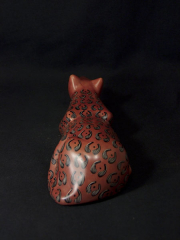 Фигурка лежащей кошки из натурального камня талькохлорит. Сделано в Кении 1683-4