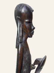 Купить деревянную африканскую статуэтку мальчика воина из Танзании