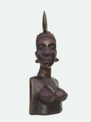 Статуэтка африканской принцессы из красного дерева, сделана в Гвинее