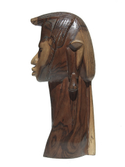 Декоративная фигурка африканского мужчины из твердой породы дерева высотой 24 см