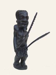 Купить статуэтку барабанщицы африканки из твердого и тяжелого дерева