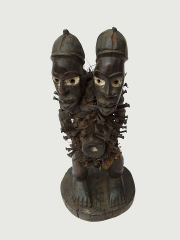 Статуэтка фетиш Nkisi (Minkisi) с двумя головами