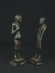 Пара бронзовых африканских статуэток «Матриархат». Страна происхождения - Кения. 