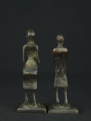 Пара бронзовых африканских статуэток «Матриархат». Страна происхождения - Кения. 