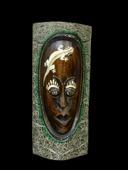 Настенная маска из дерева "Саламандра", Индонезия