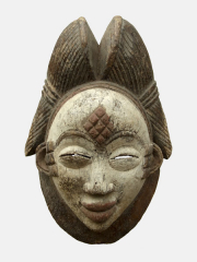 Купить старую африканскую маску Punu с доставкой по России. Цена 8200 рублей арт 1677