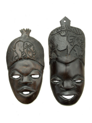 Два маски из эбенового дерева "Чунга Чанга"