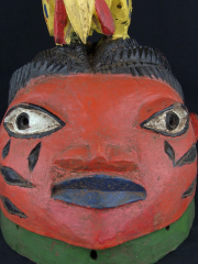 Маска шлем народности Yoruba культа предков Gelede. Страна происхождения - Бенин