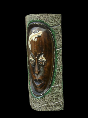 Настенная маска из дерева "Саламандра", Индонезия