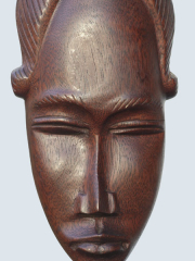 Купить африканскую декоративную настенную маску из красного дерева "Возрождение"