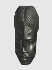 Настенная африканская маска из черного дерева "Черный ангел"
