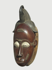 Ритуальная африканская маска народа Бауле (Baule), Кот-Дивуар