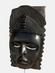 Африканская настенная маска из дерева Oba (Бенин)