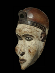 Африканская маска народности Bakongo - аналог известной музейной маски из Бельгии