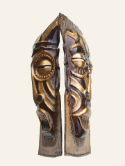 Купить две декоративные настенные маски из металла народности Chokwe