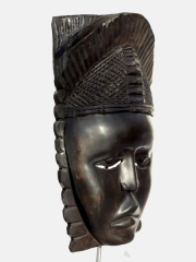 Африканская настенная маска из дерева Oba (Бенин)