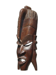 Настенная африканская декоративная маска из красного дерева "Герой"