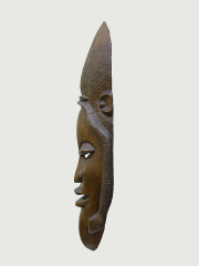 Декоративная настенная африканская маска из красного дерева "Змееборец"