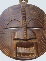 Купить круглую декоративную настенную африканскую маску Luba
