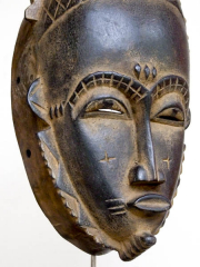 Ритуальная маска народа Бауле (Baule) 