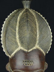 Портретная африканская маска народа Бауле (Baule), Кот-Дивуар