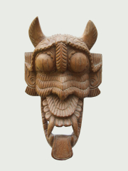 Настенная маска демона Hannya из тяжелого дерева