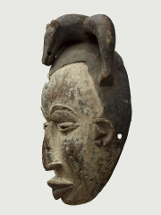 Культовая африканская маска народности Igbo. Страна происхождения - Нигерия
