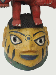 Маска шлем народности Yoruba культа предков Gelede. Страна происхождения - Бенин
