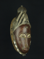 Ритуальная африканская маска народа Бауле (Baule), Кот-Дивуар