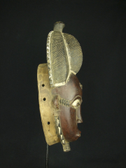 Портретная африканская маска народа Бауле (Baule), Кот-Дивуар