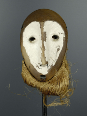 Африканская маска Lega (Конго) бородой из волокон растений