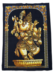 Индийская картина на ткани, изображающая бога Ганешу