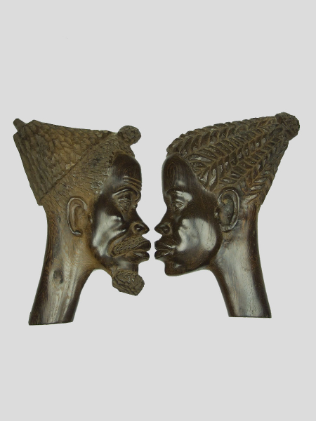 Панно «Идеальная пара» [Конго] из твердой породы дерева