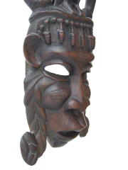 Настенная африканская маска из красного дерева «Лекарь» из Мали