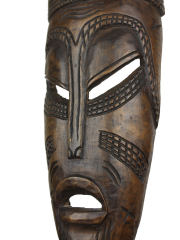 Настенная маска из твердой породы дерева